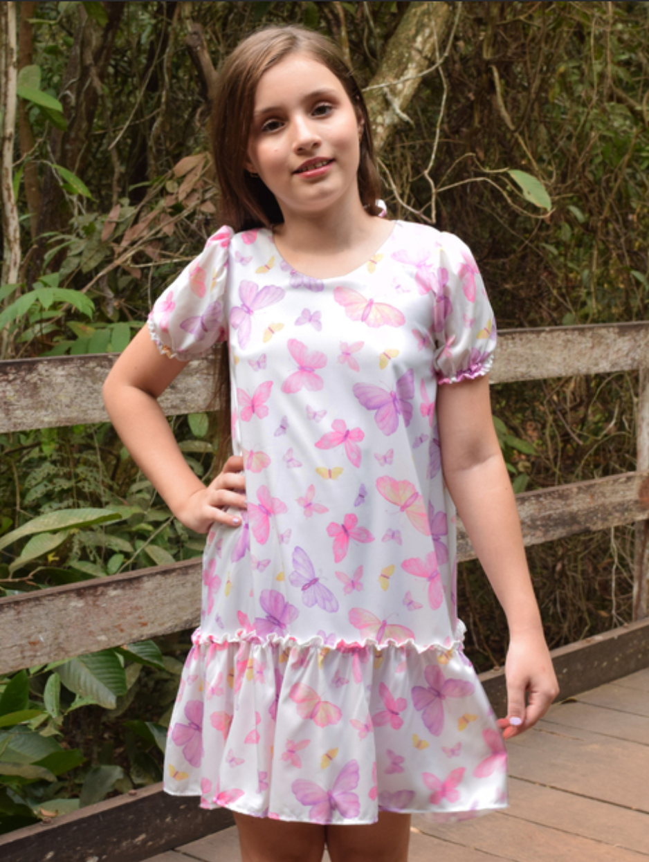 Vestido Mini Borboleta Infantil