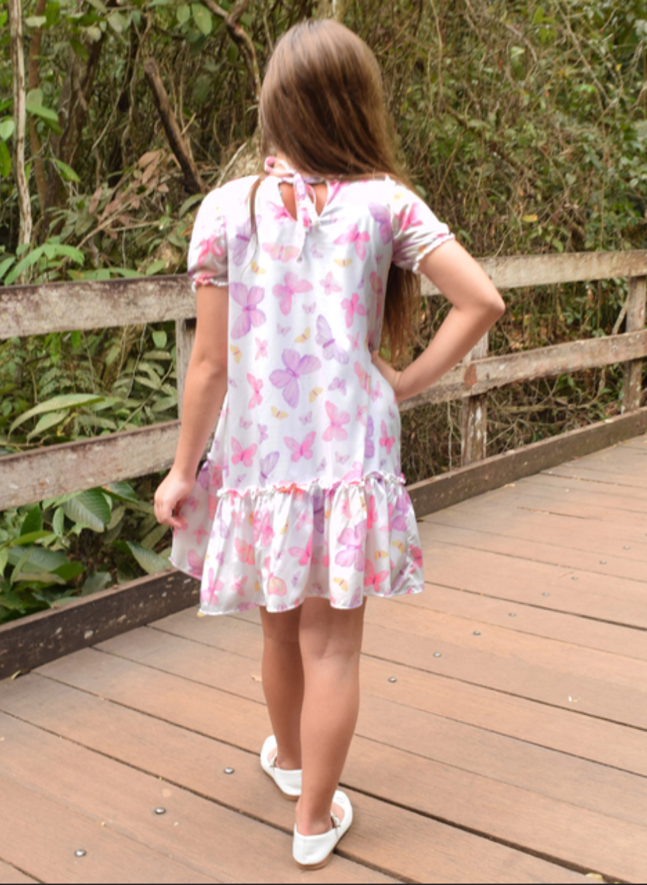Vestido Mini Borboleta Infantil